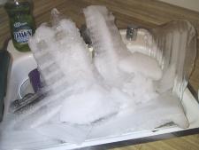 Remnant ice in my sink