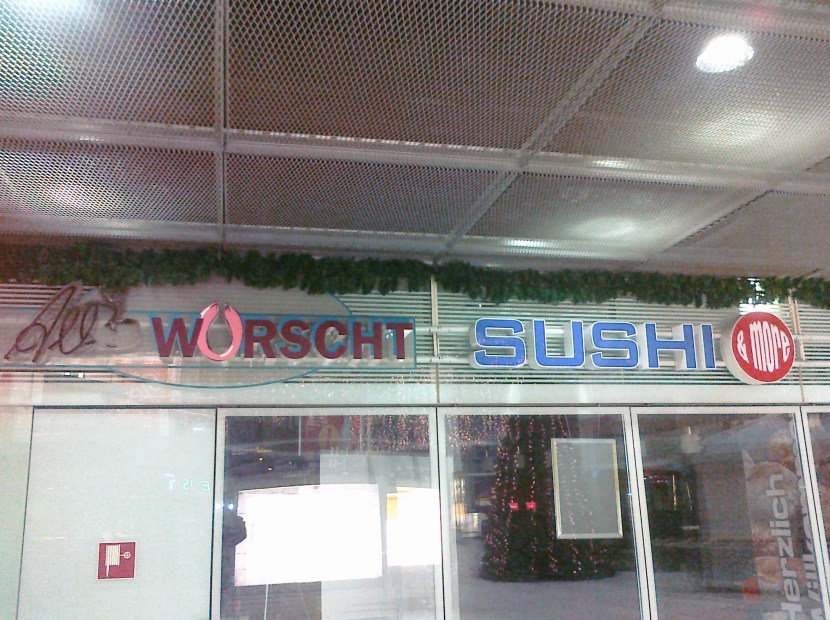 train station food signs
