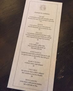 cocktail menu