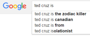 Google Ted Cruz is...